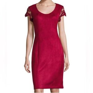 Nanette Lepore | Red Suede Like Dress Sz 10